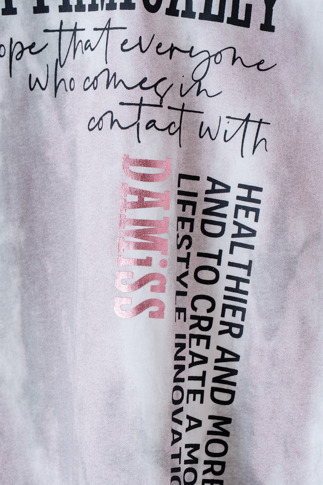 シャドープリント Tシャツ ピンク 1534-1447