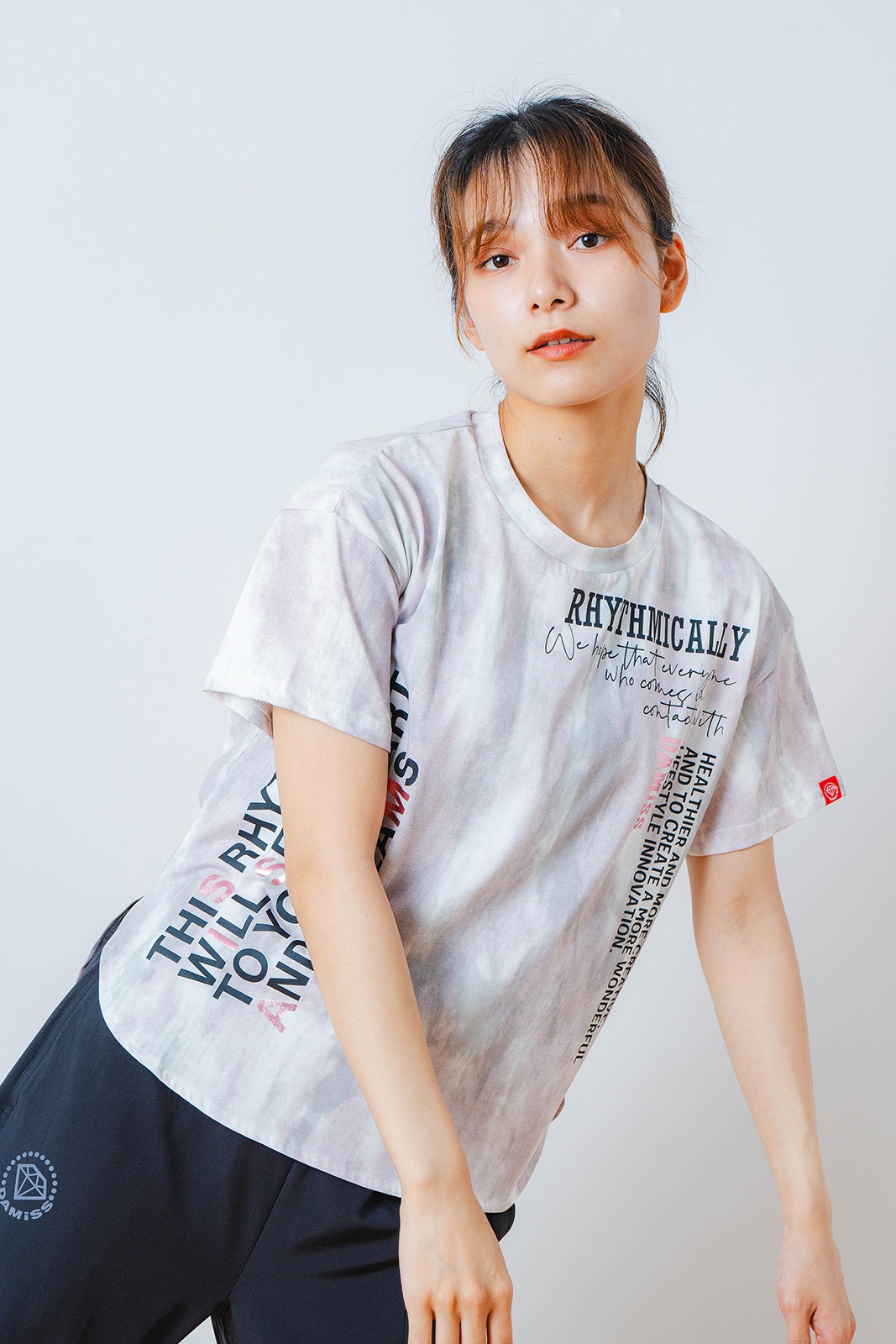 シャドープリント Tシャツ ピンク 1534-1447