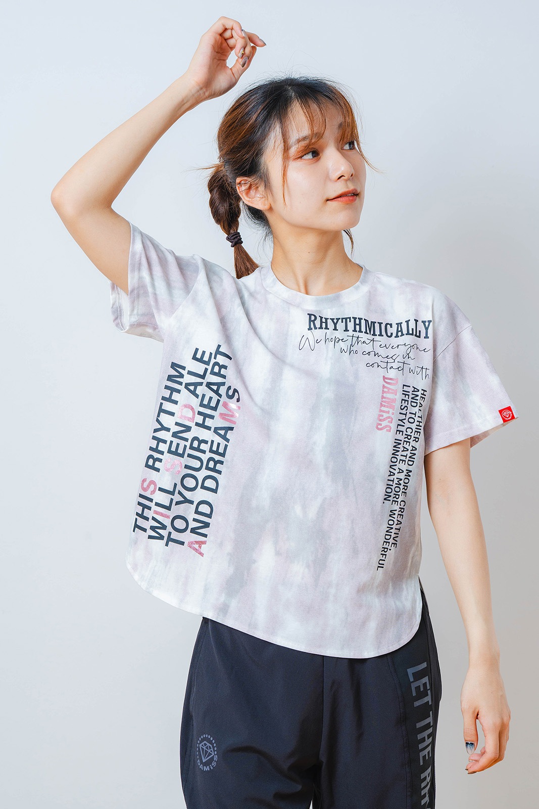 シャドープリント Tシャツ ピンク 1534-1447