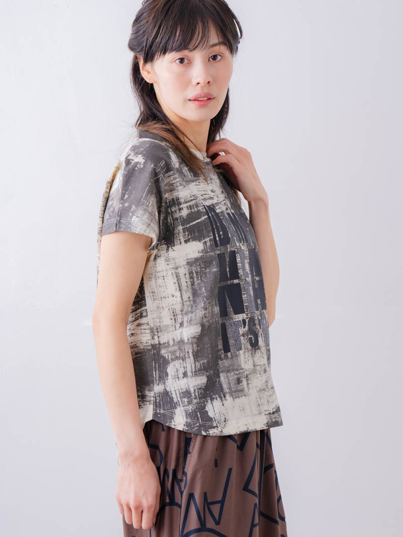 ブロックフォームロゴ Ｔシャツ ホワイト 1534-1617