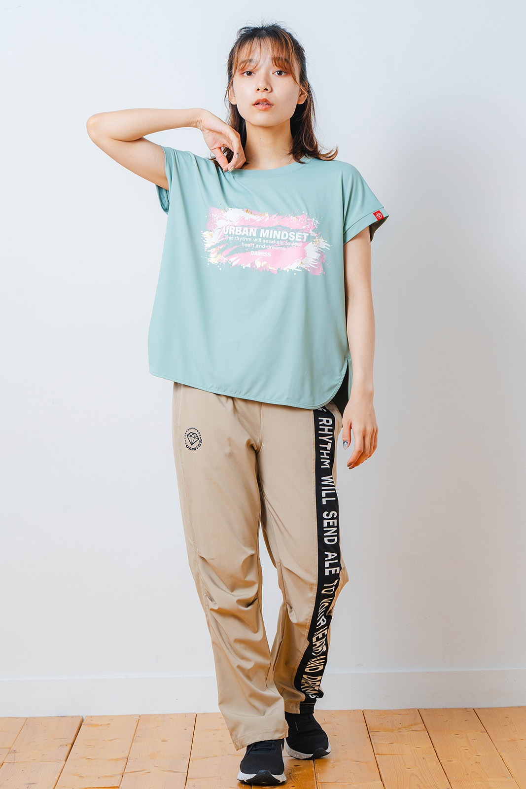 ペインティング Tシャツ   ミント 1534-1448 