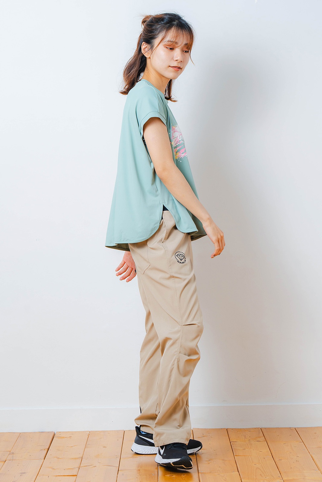 ペインティング Tシャツ   ミント 1534-1448 