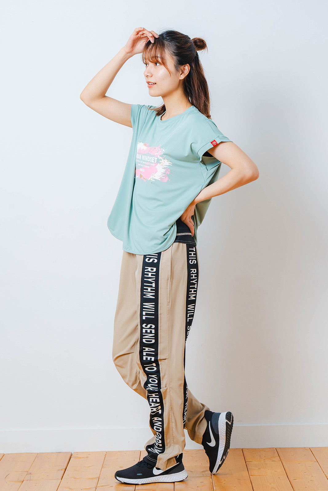 ペインティング Tシャツ   ミント 1534-1448 