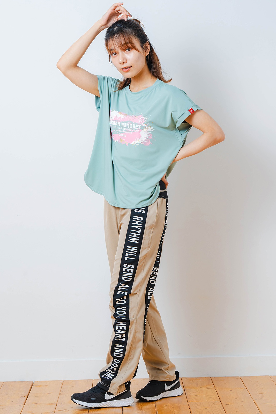 ペインティング Tシャツ   ミント 1534-1448 