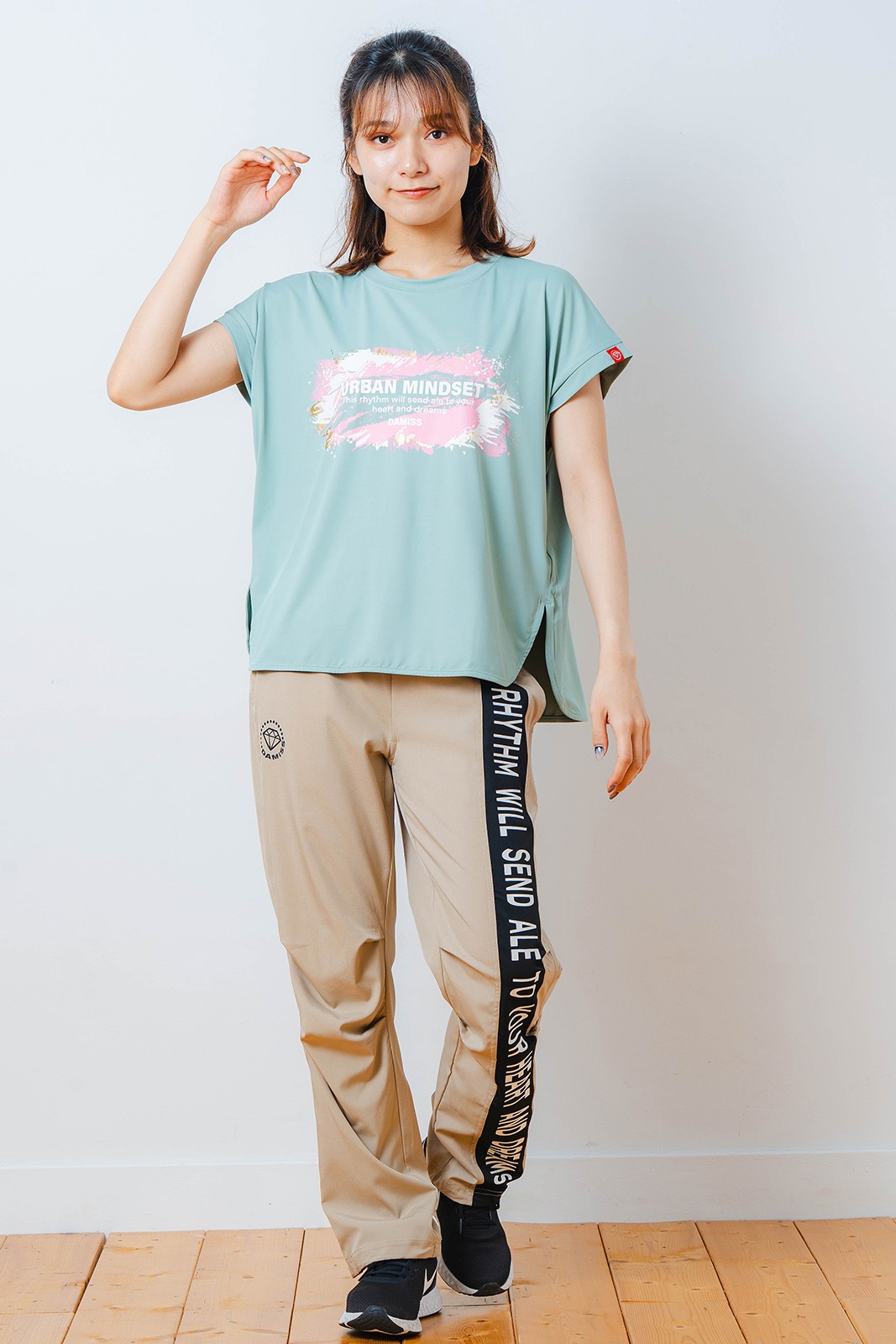 ペインティング Tシャツ   ミント 1534-1448 