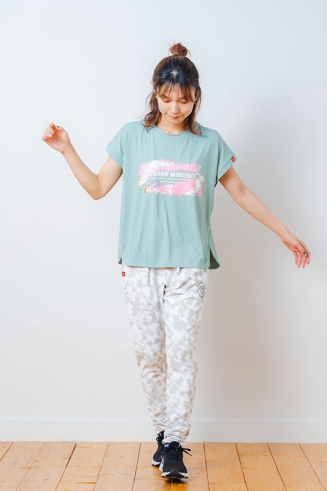 ペインティング Tシャツ   ミント 1534-1448 