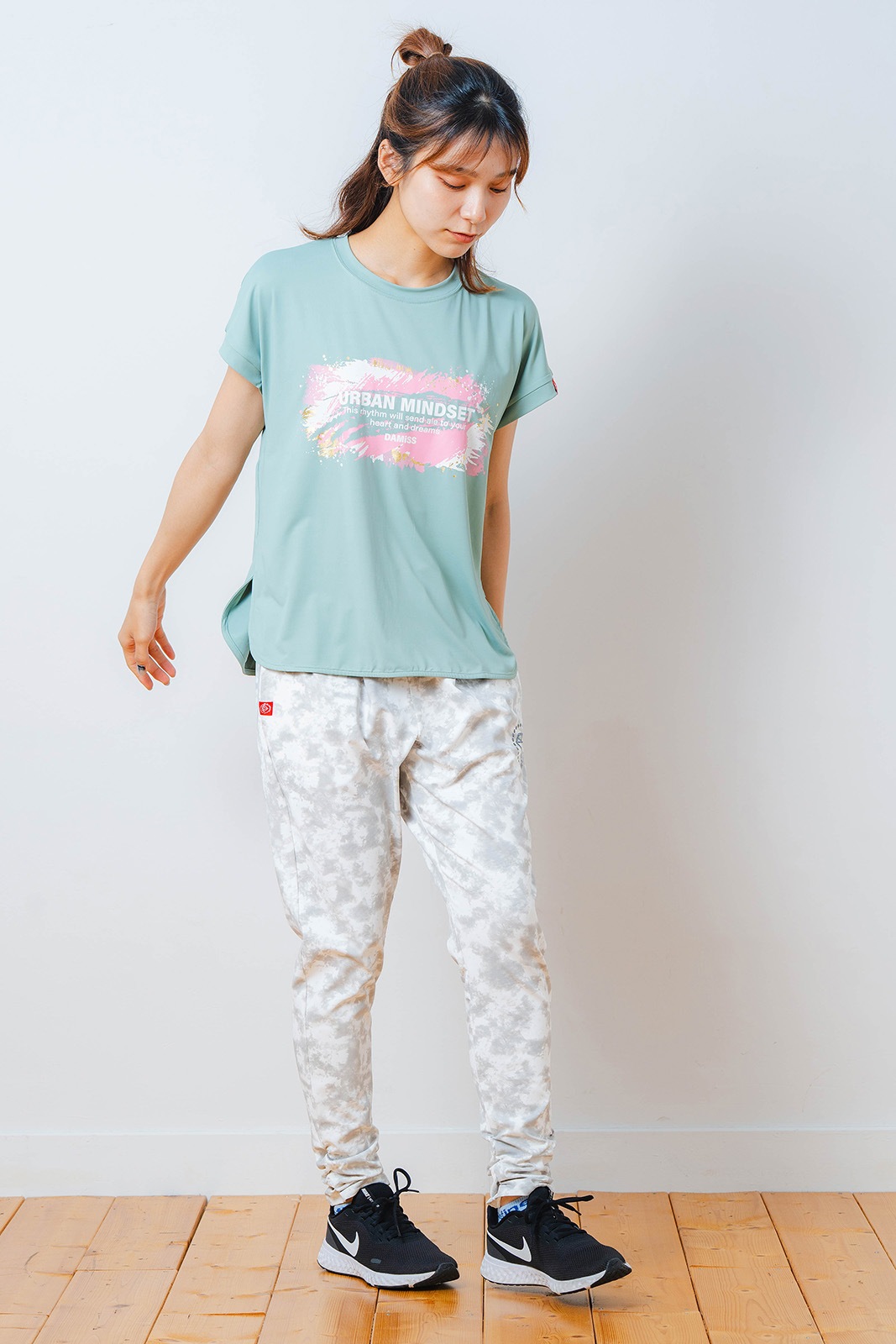 ペインティング Tシャツ   ミント 1534-1448 