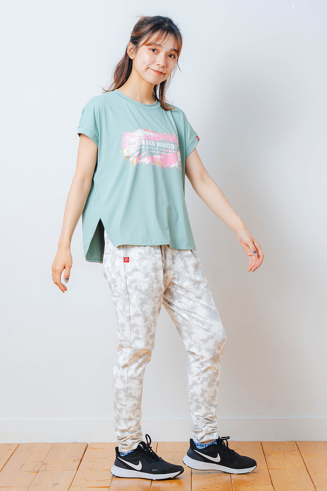 ペインティング Tシャツ   ミント 1534-1448 