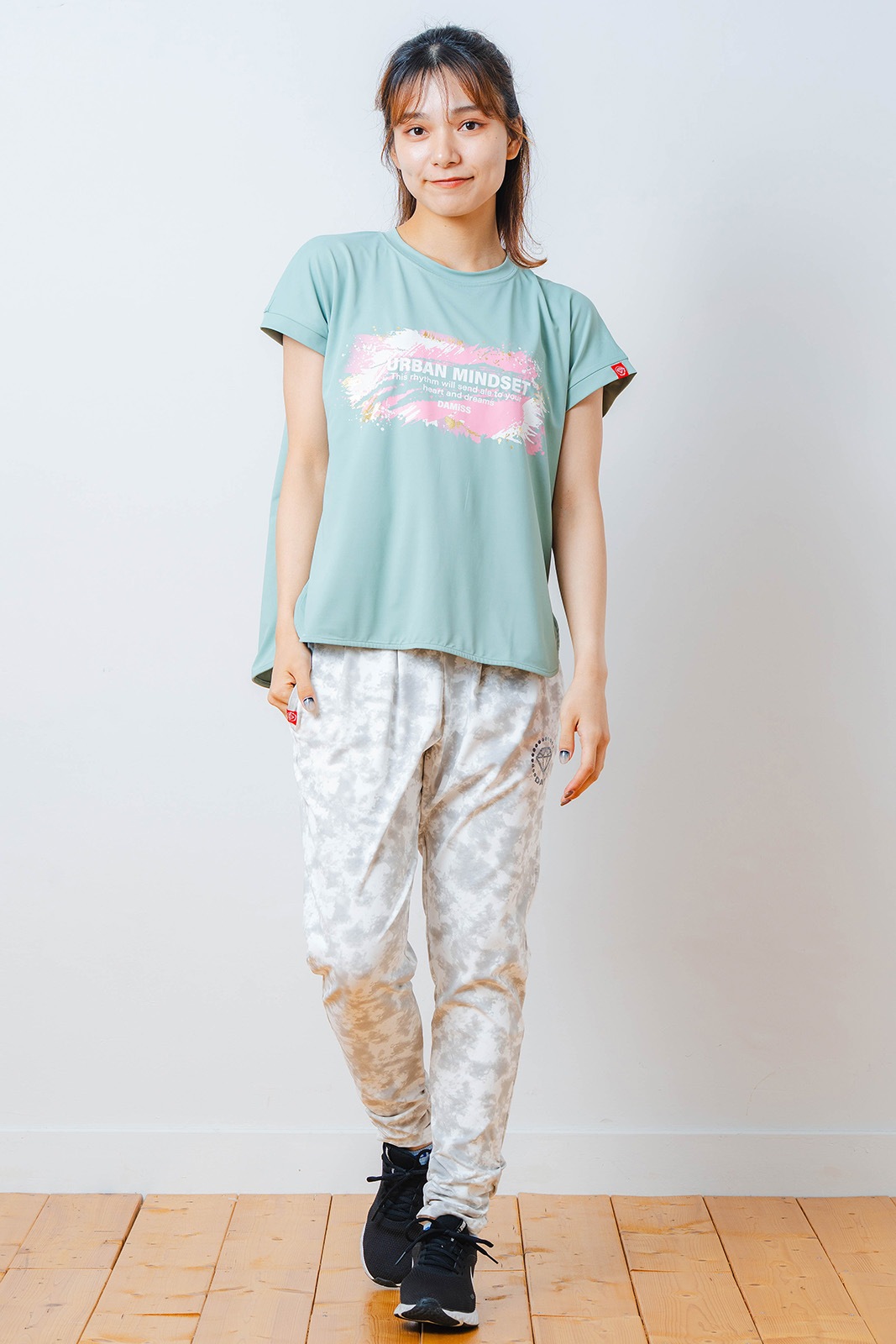 ペインティング Tシャツ   ミント 1534-1448 