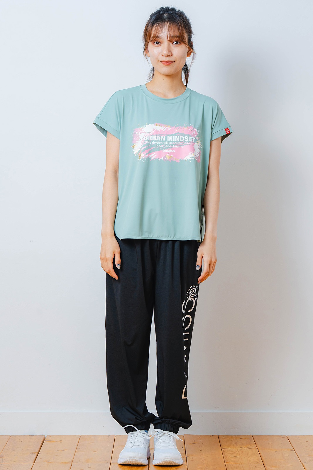 ペインティング Tシャツ   ミント 1534-1448 