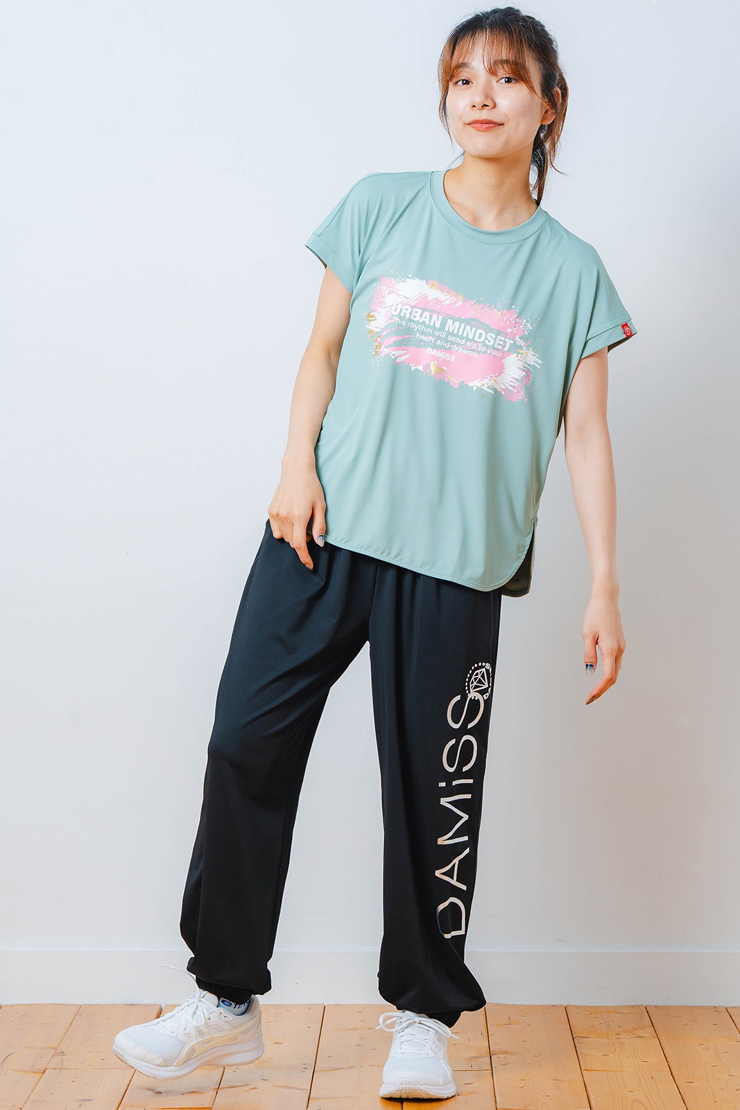 ペインティング Tシャツ   ミント 1534-1448 