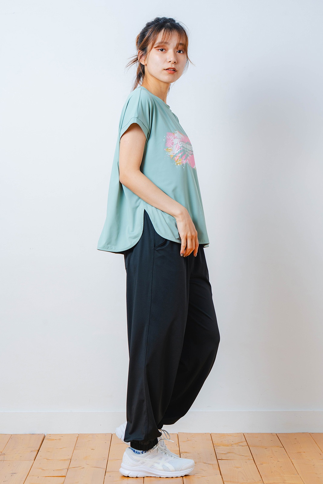 ペインティング Tシャツ   ミント 1534-1448 