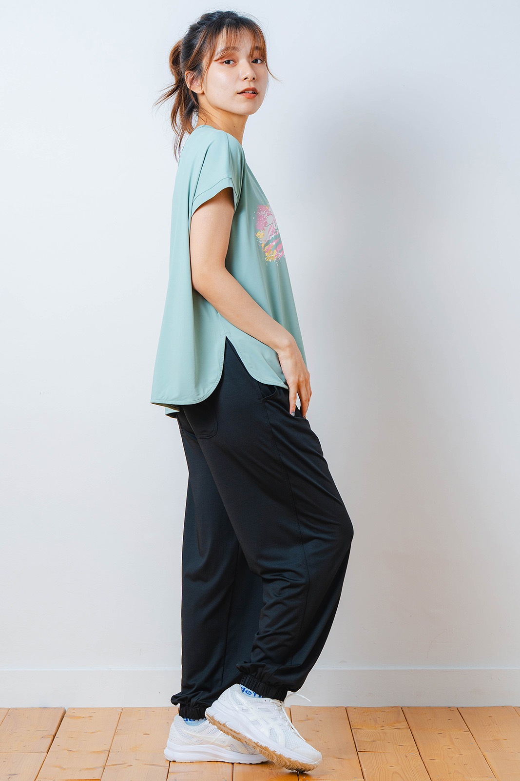 ペインティング Tシャツ   ミント 1534-1448 