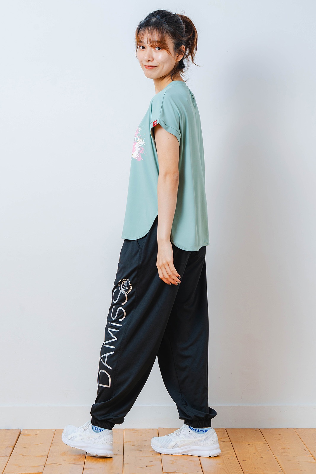 ペインティング Tシャツ   ミント 1534-1448 