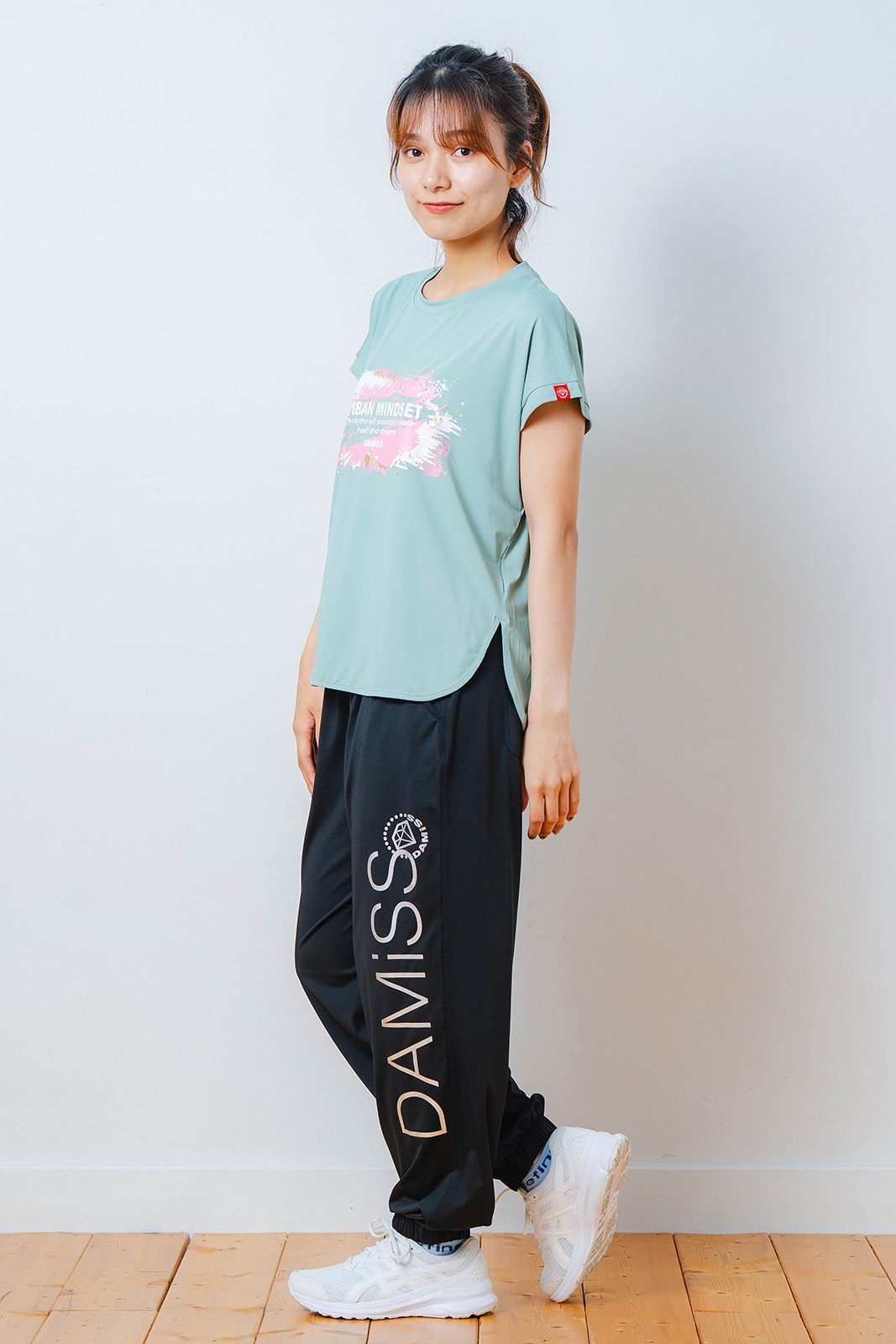 ペインティング Tシャツ   ミント 1534-1448 