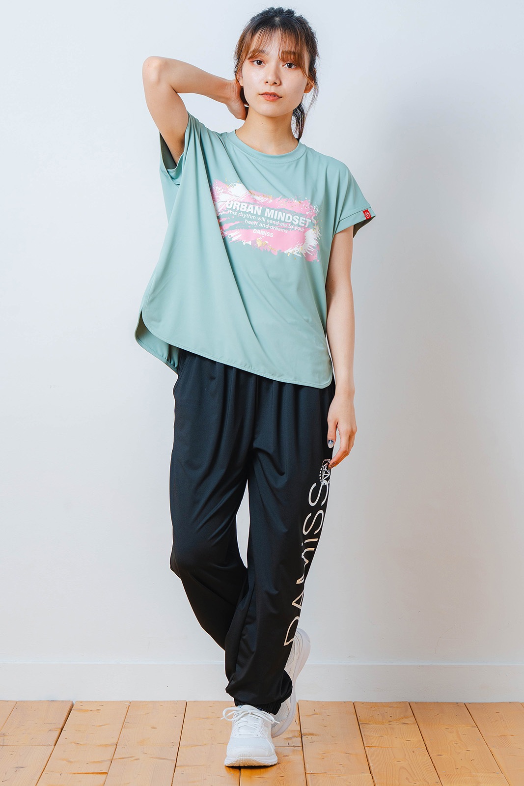 ペインティング Tシャツ   ミント 1534-1448 