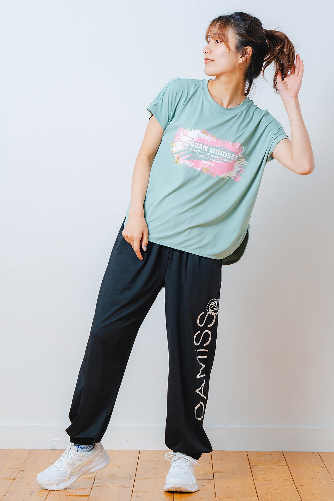 ペインティング Tシャツ   ミント 1534-1448 