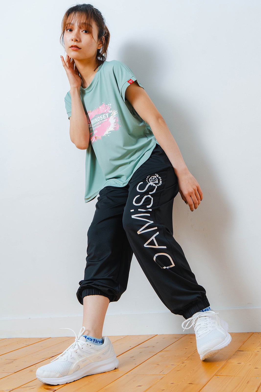 ペインティング Tシャツ   ミント 1534-1448 