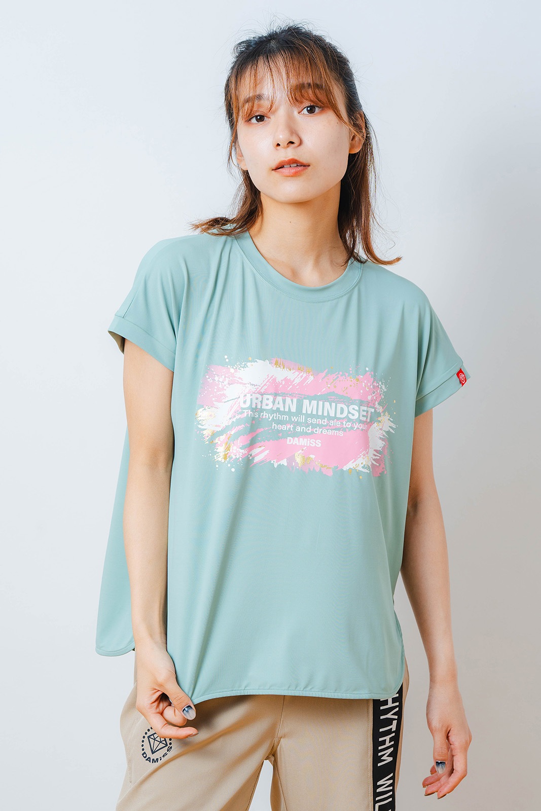 ペインティング Tシャツ   ミント 1534-1448 