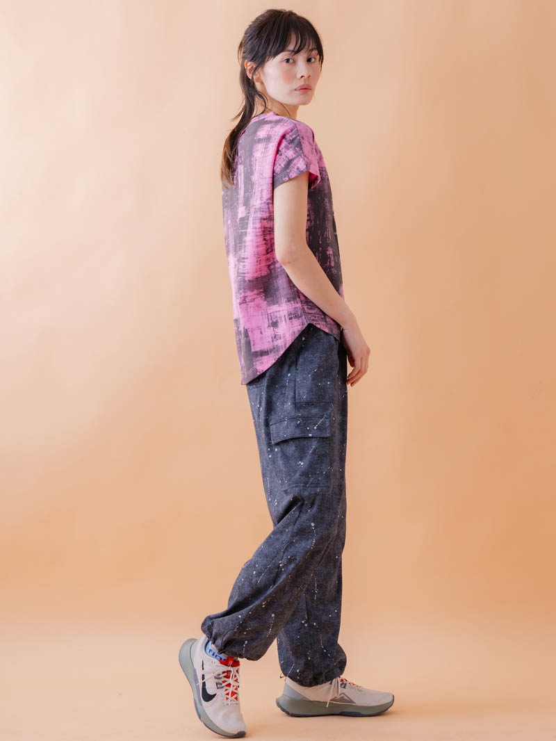 ブロックフォームロゴ Ｔシャツ ピンク 1534-1617