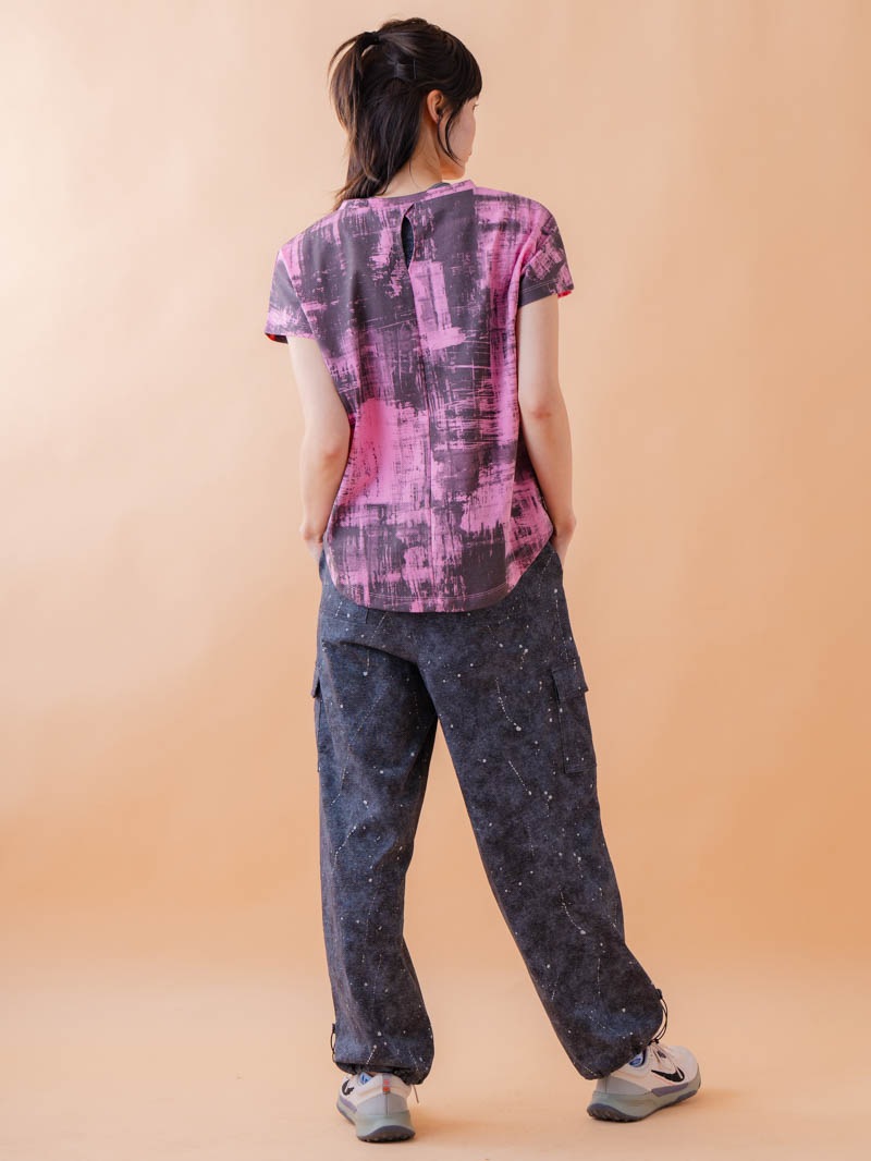 ブロックフォームロゴ Ｔシャツ ピンク 1534-1617