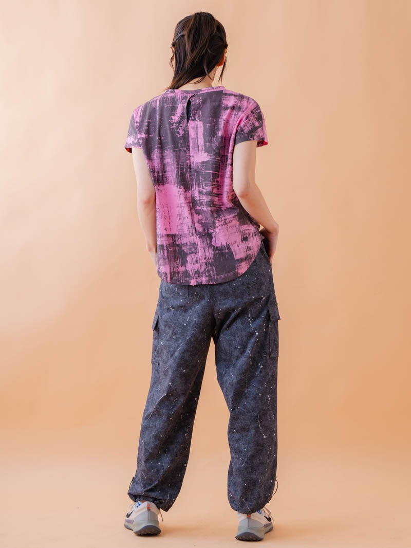 ブロックフォームロゴ Ｔシャツ ピンク 1534-1617