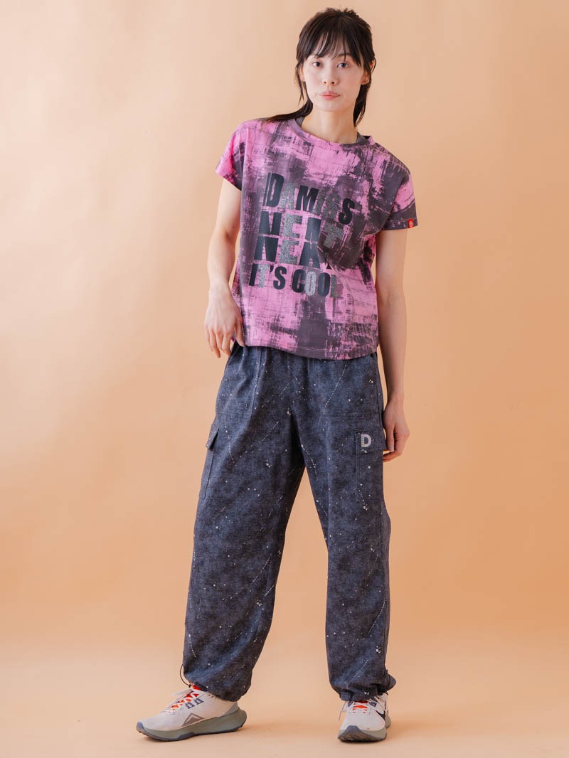 ブロックフォームロゴ Ｔシャツ ピンク 1534-1617