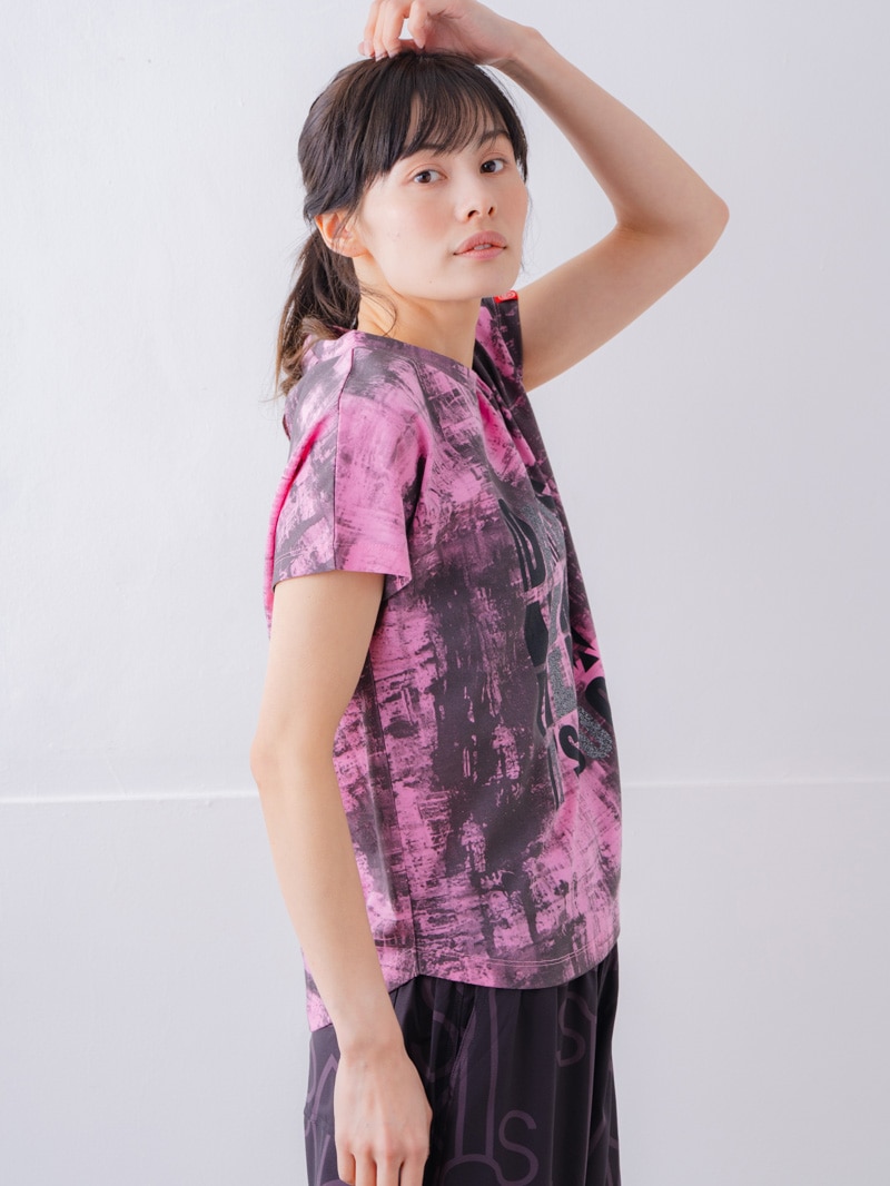 ブロックフォームロゴ Ｔシャツ ピンク 1534-1617