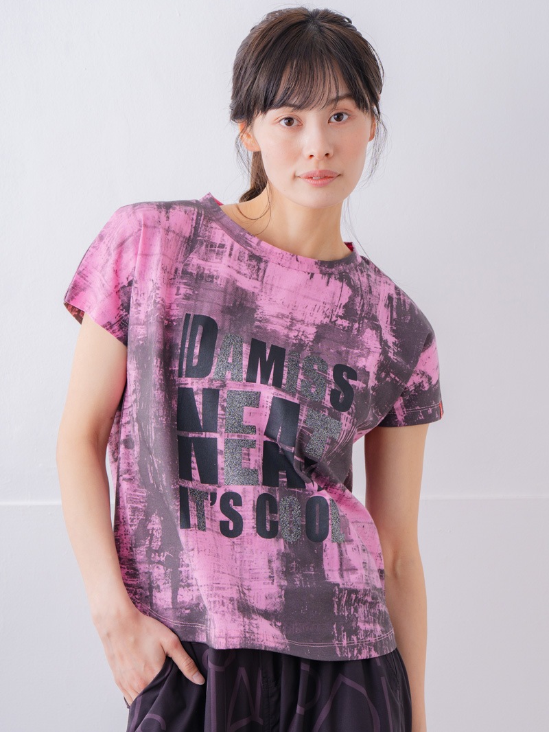 ブロックフォームロゴ Ｔシャツ ピンク 1534-1617