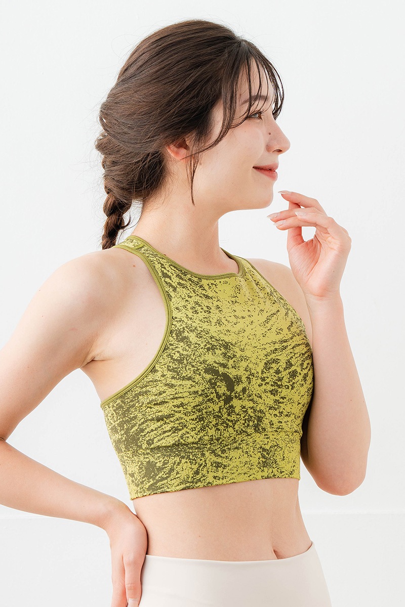 【先行割10％OFF】　タップルドパターンブラ ライム 1637-0914【6/12まで】