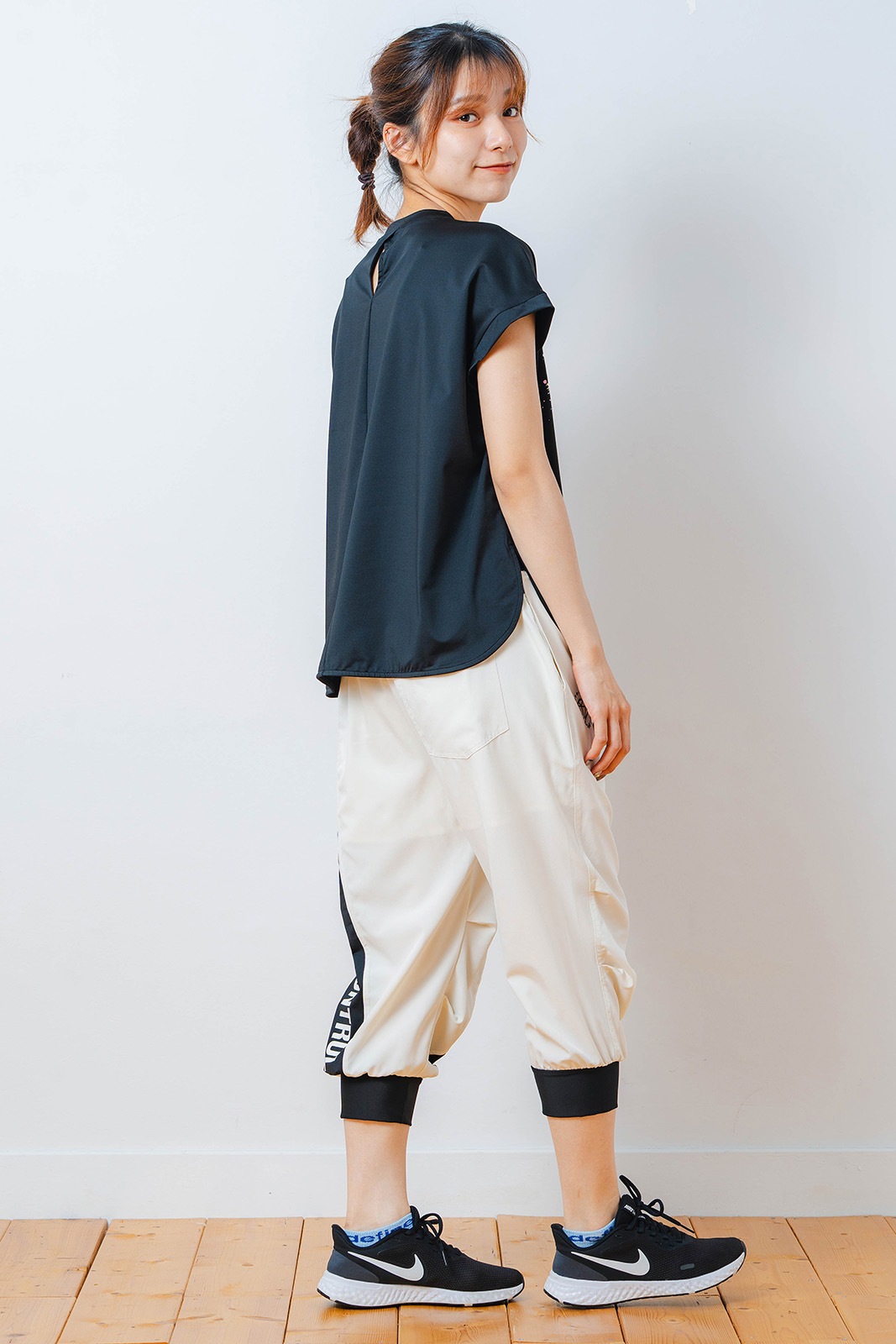 ペインティング Tシャツ ブラック 1534-1448