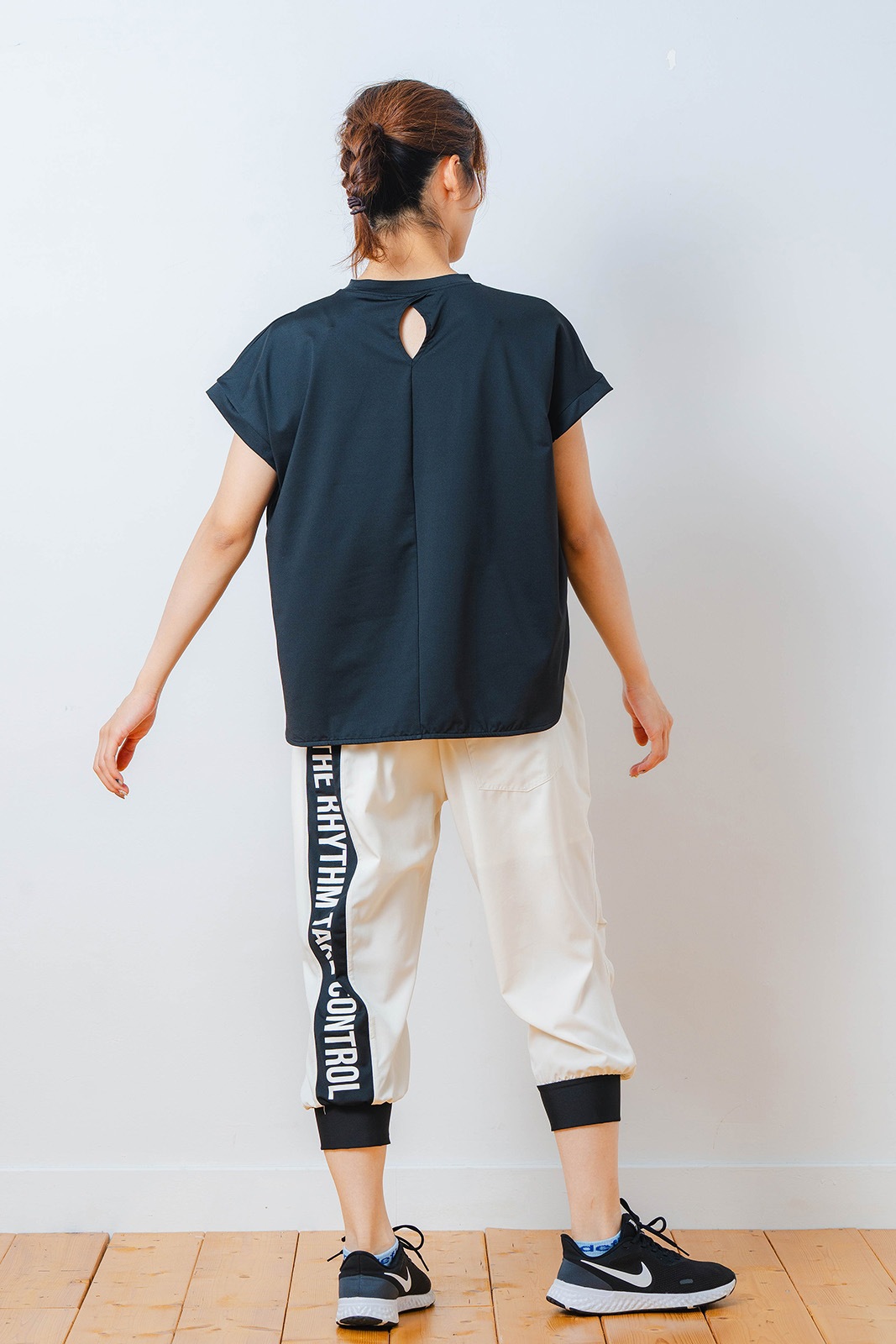 ペインティング Tシャツ ブラック 1534-1448