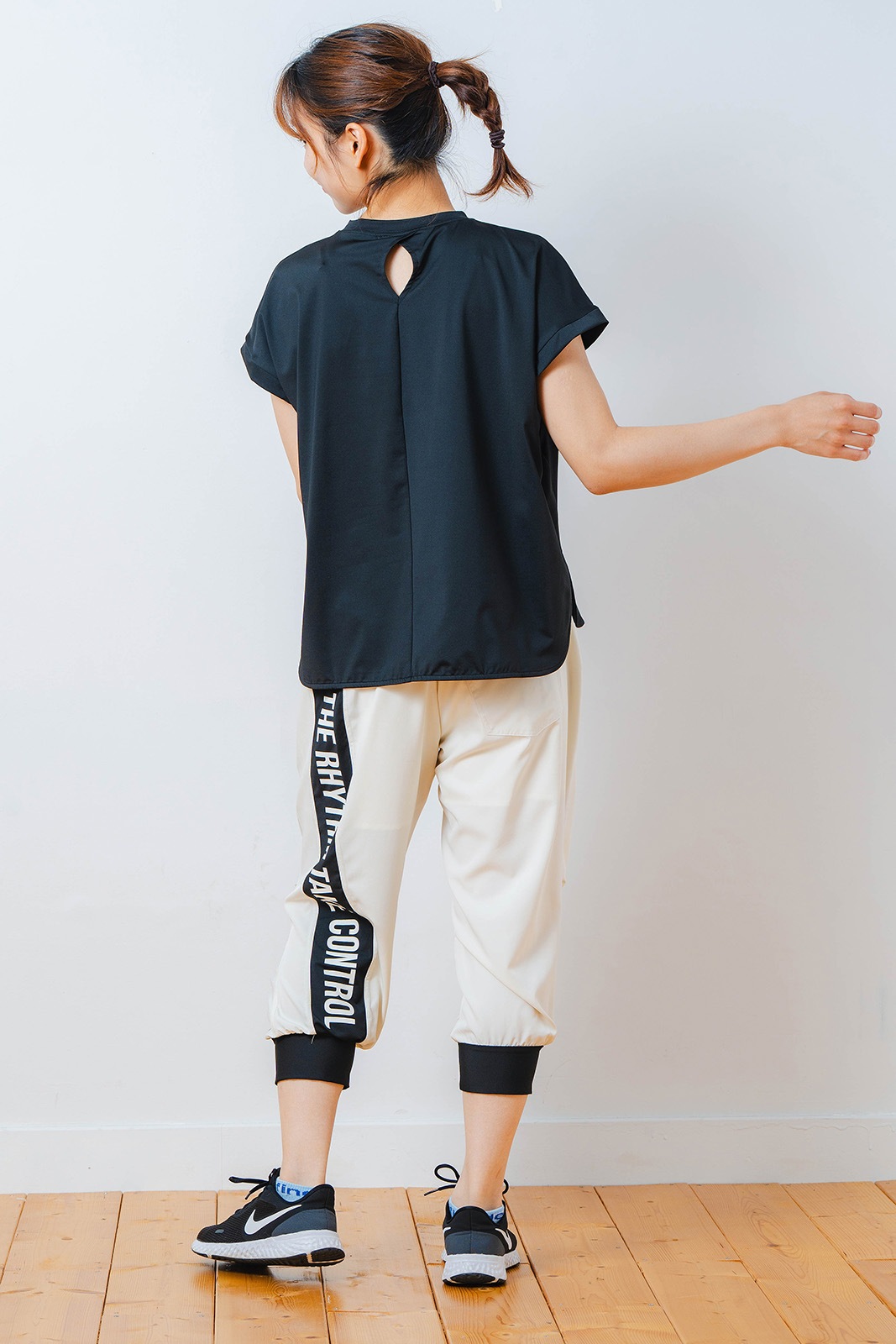 ペインティング Tシャツ ブラック 1534-1448