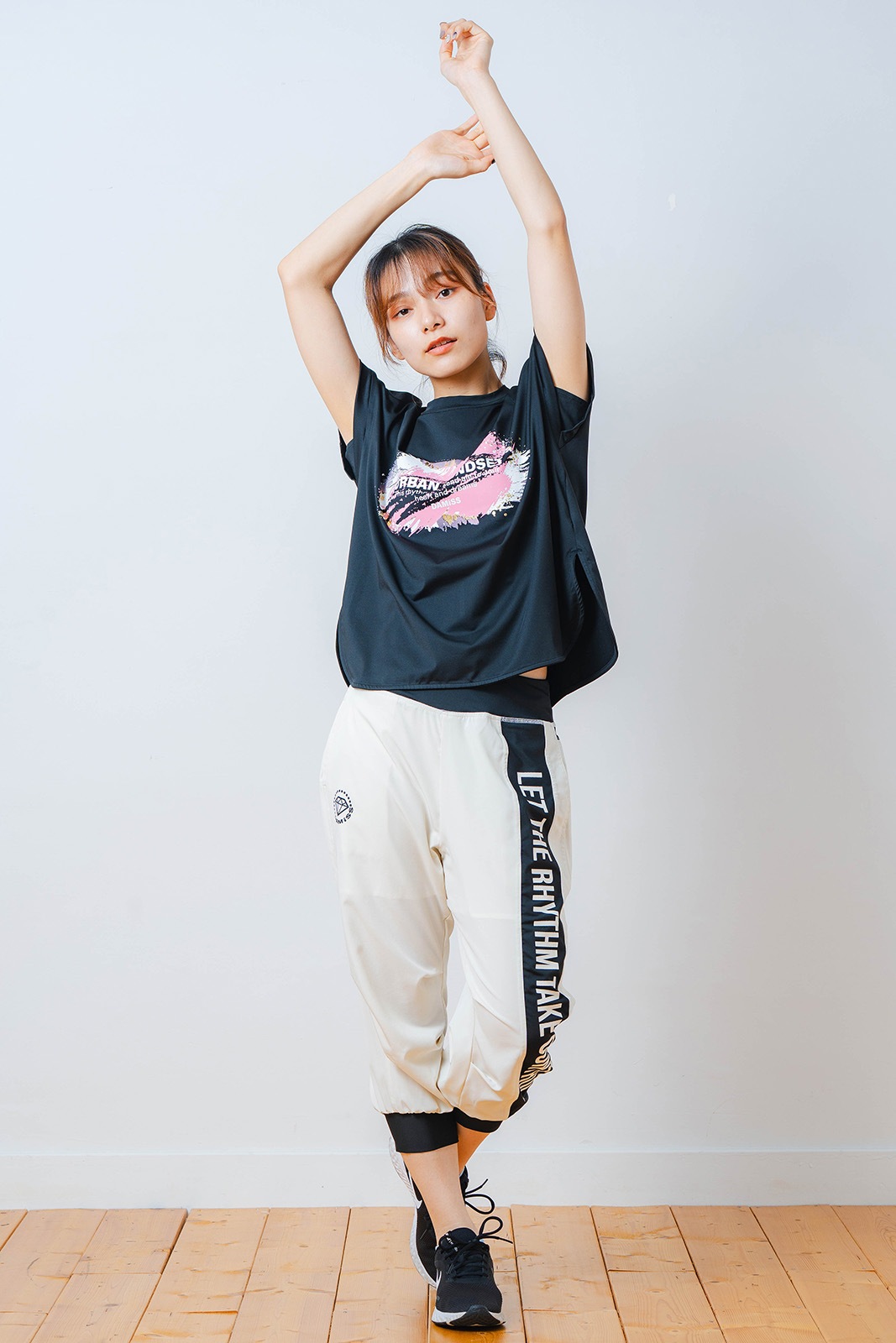 ペインティング Tシャツ ブラック 1534-1448