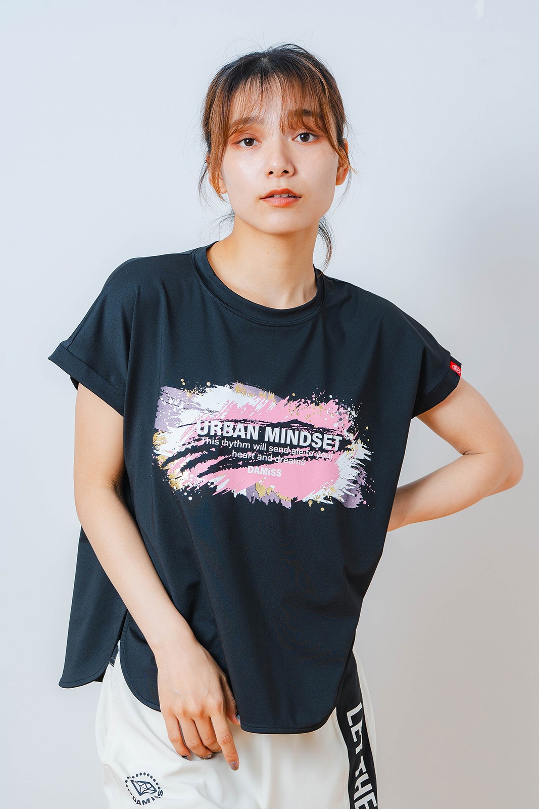ペインティング Tシャツ ブラック 1534-1448
