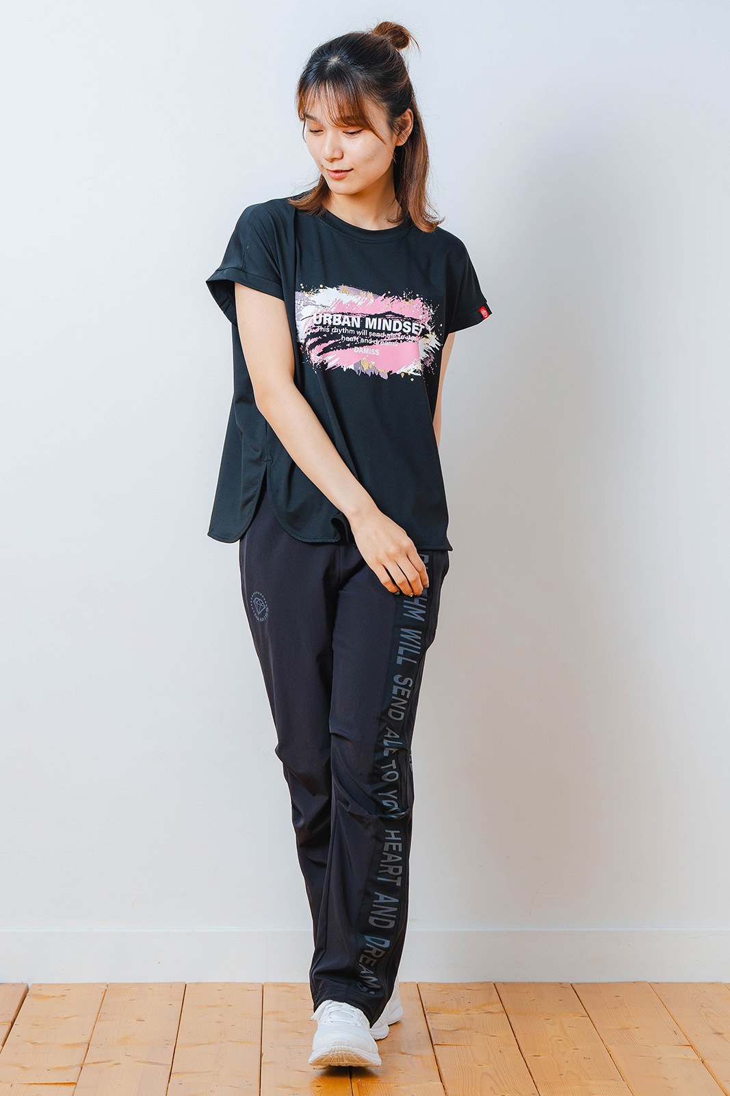 ペインティング Tシャツ ブラック 1534-1448