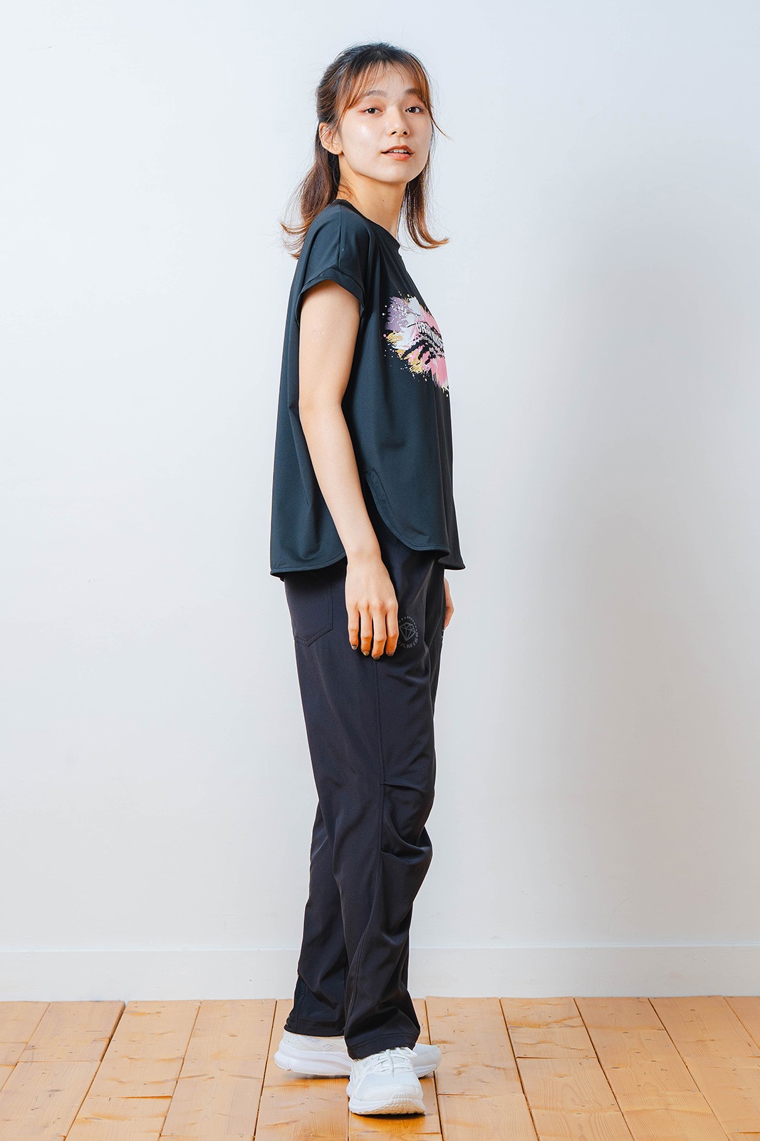 ペインティング Tシャツ ブラック 1534-1448