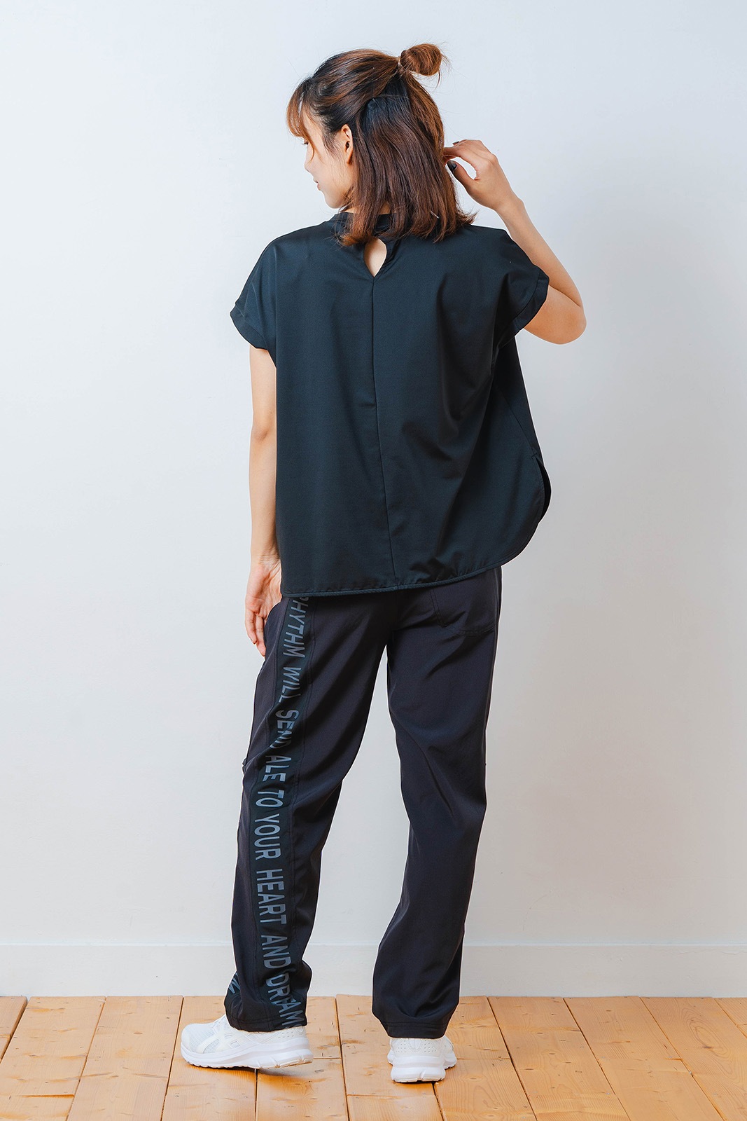 ペインティング Tシャツ ブラック 1534-1448