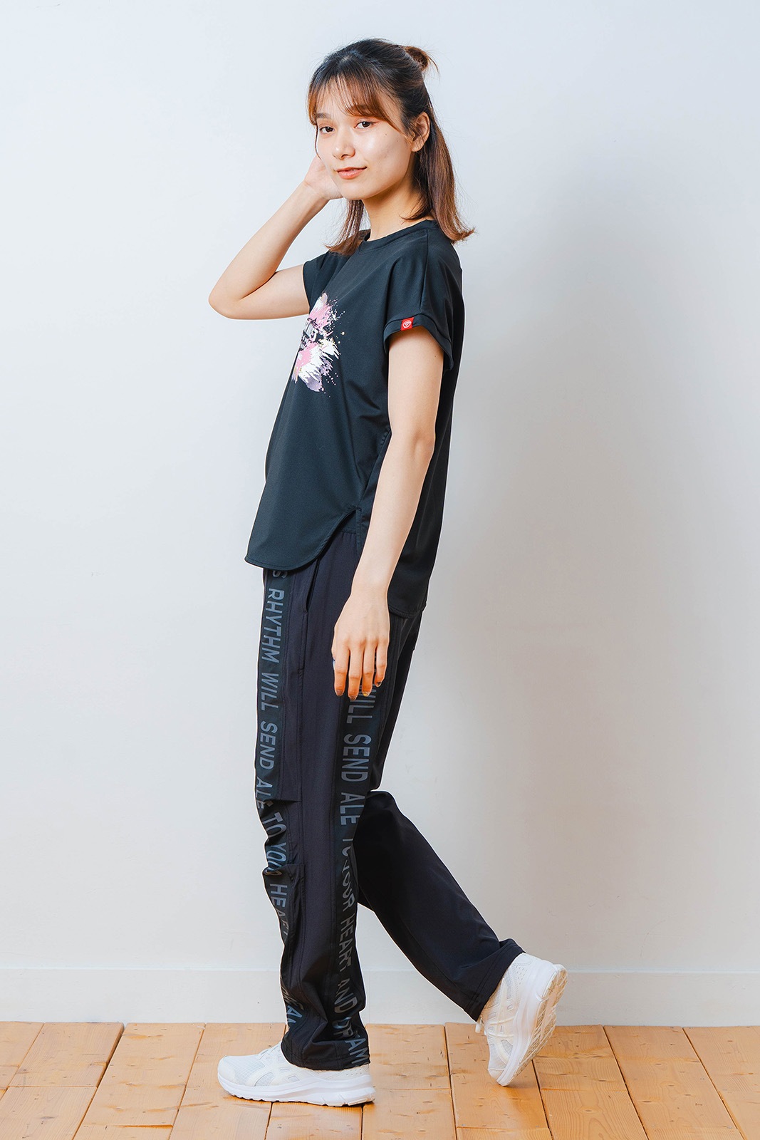 ペインティング Tシャツ ブラック 1534-1448