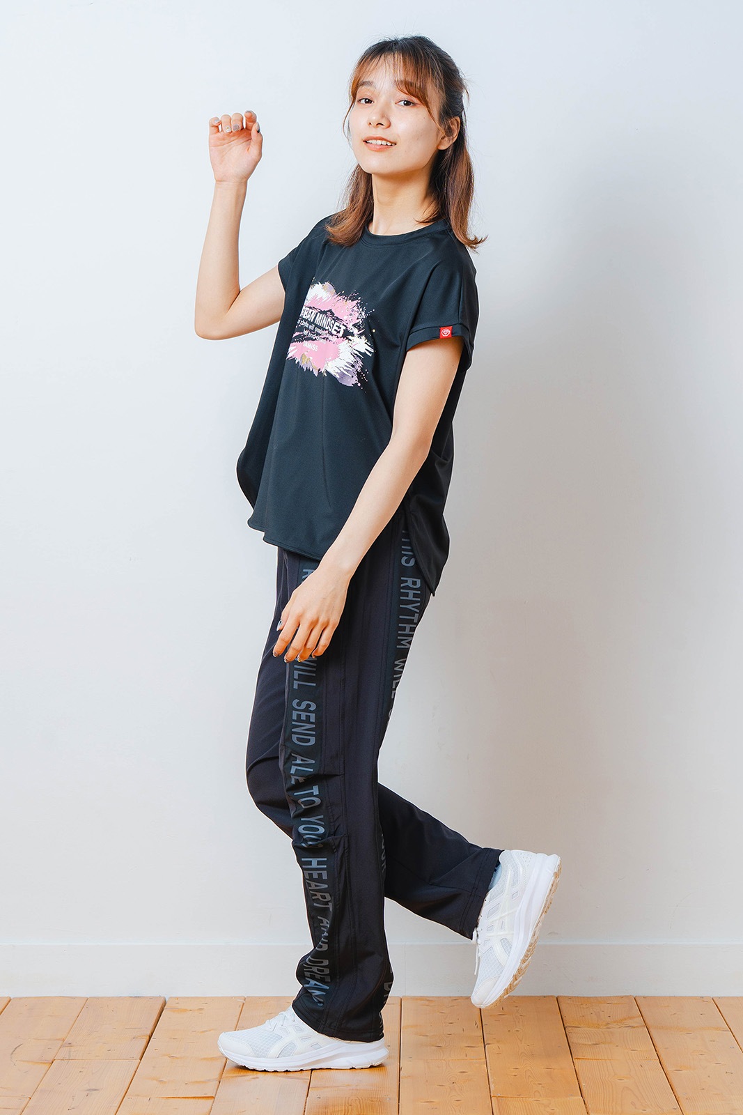 ペインティング Tシャツ ブラック 1534-1448