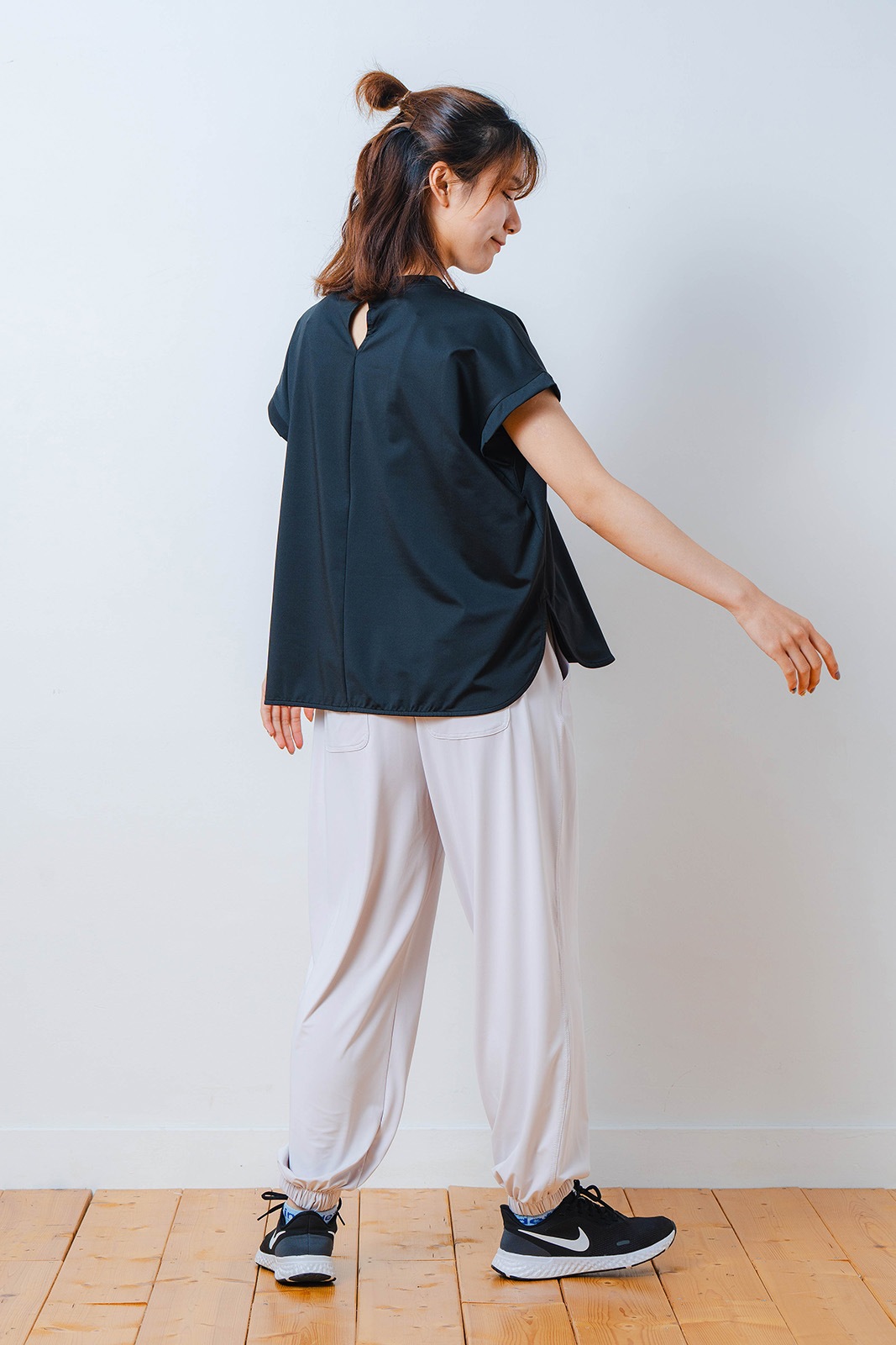 ペインティング Tシャツ ブラック 1534-1448