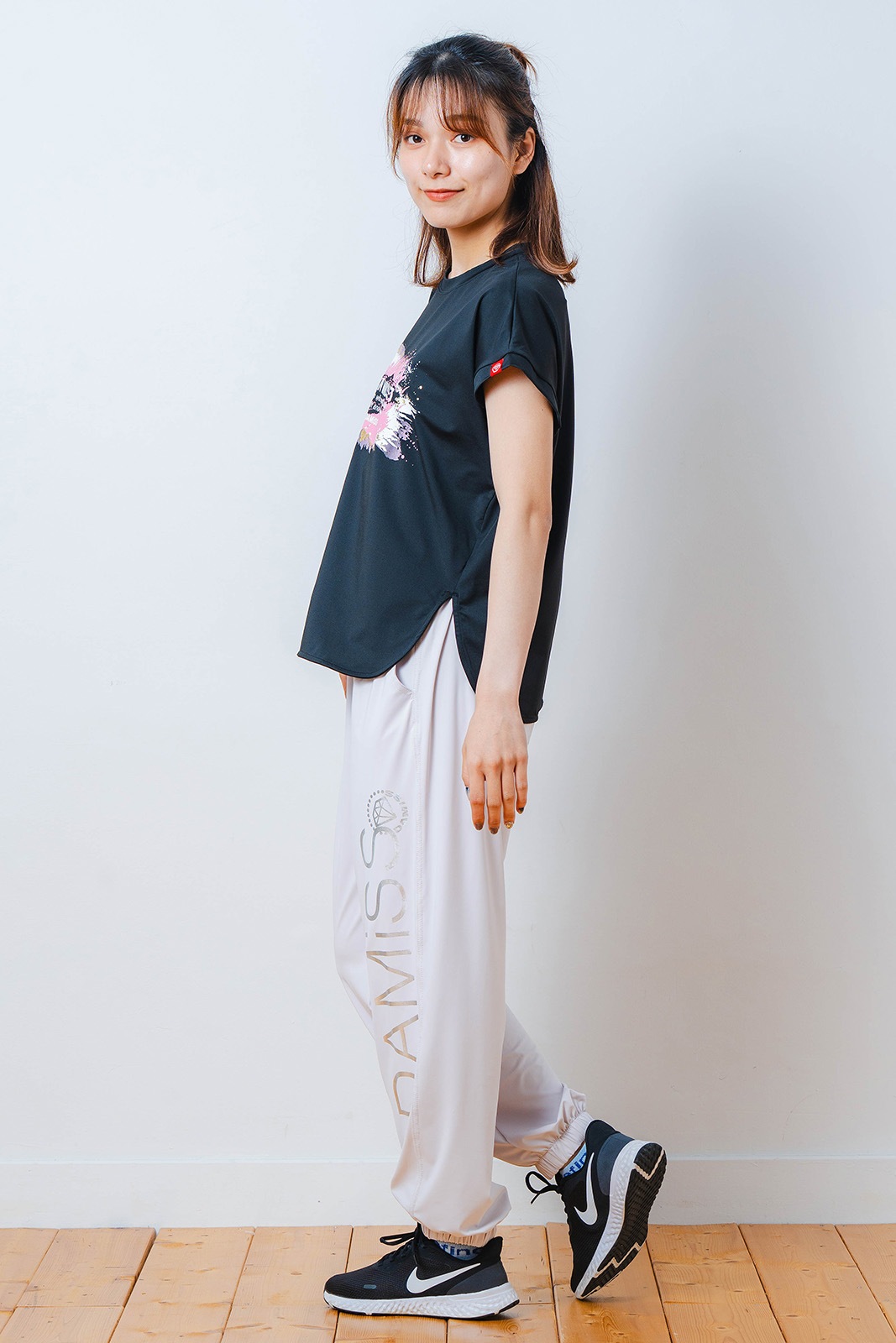 ペインティング Tシャツ ブラック 1534-1448