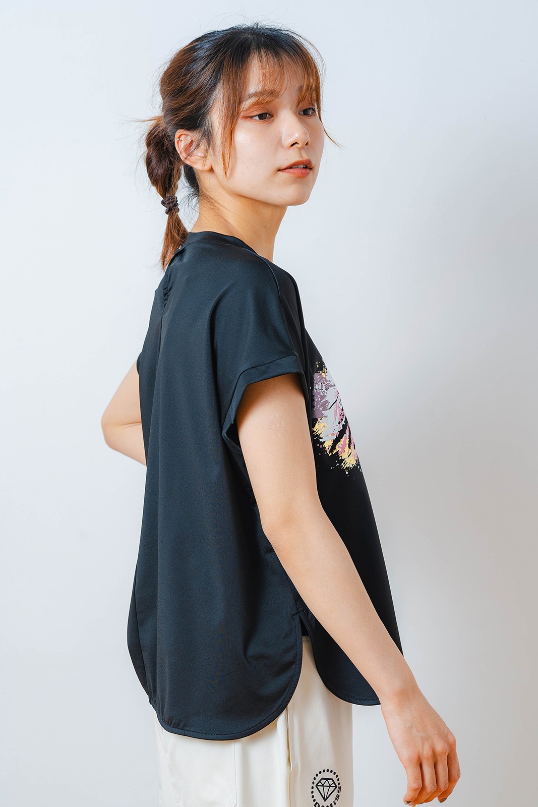 ペインティング Tシャツ ブラック 1534-1448