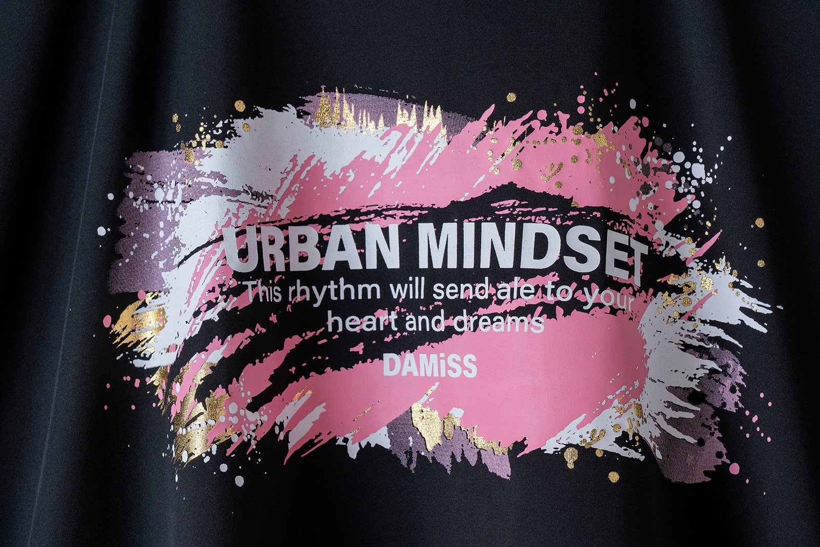 ペインティング Tシャツ ブラック 1534-1448