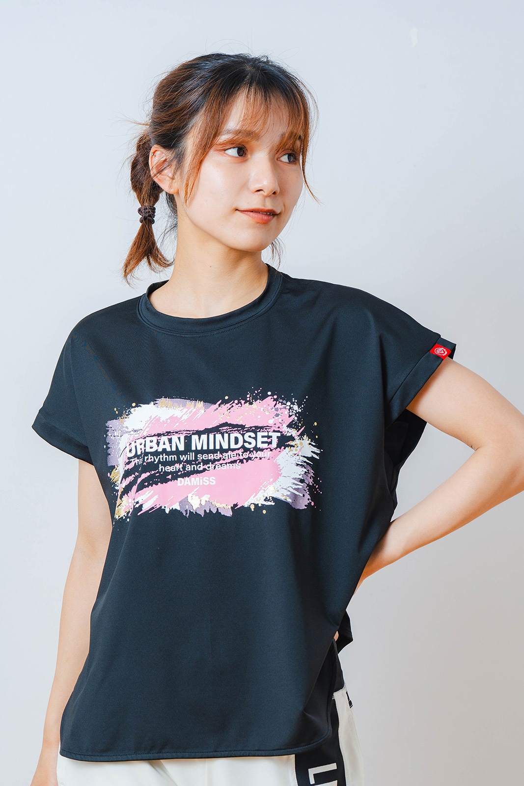 ペインティング Tシャツ ブラック 1534-1448