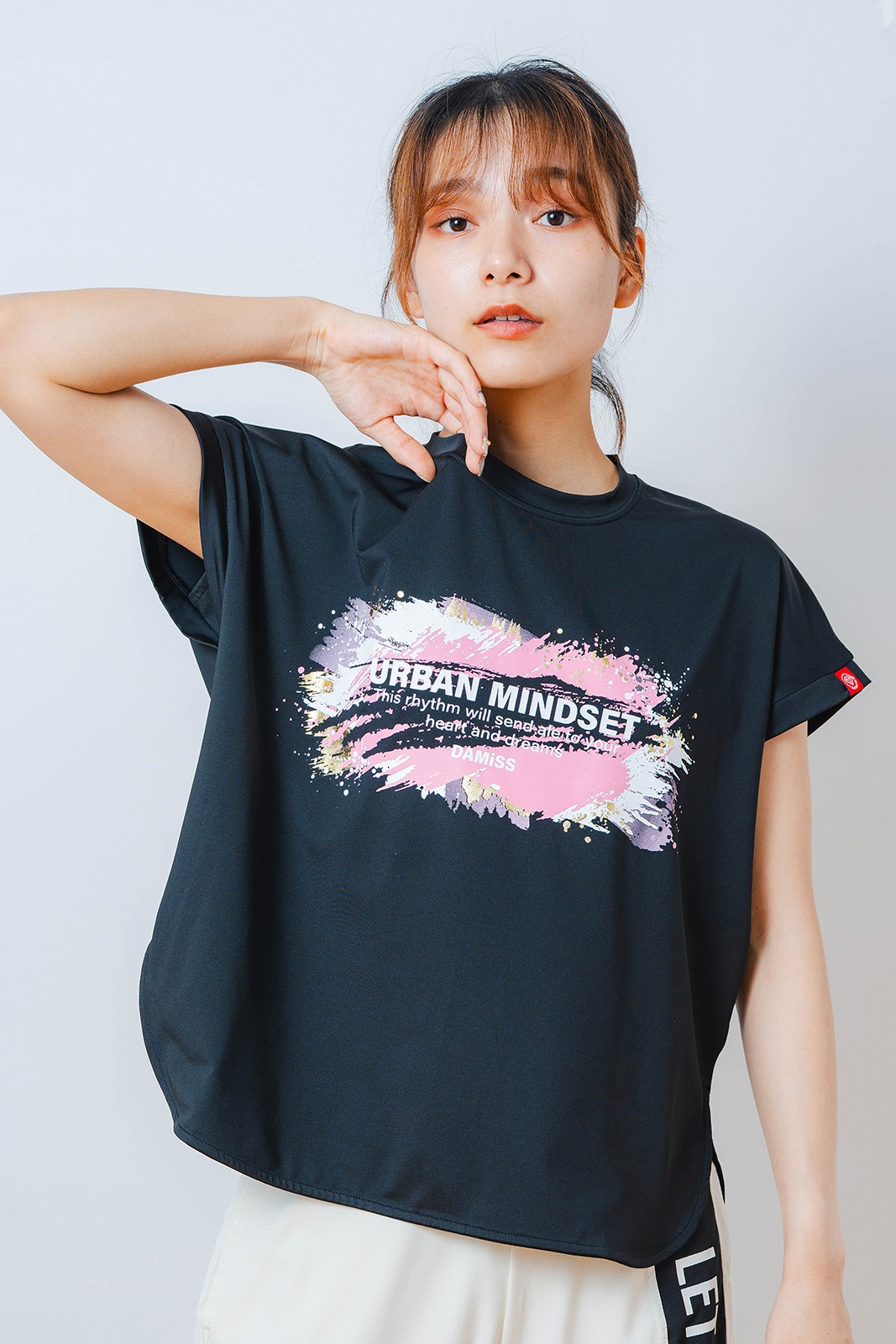 ペインティング Tシャツ ブラック 1534-1448