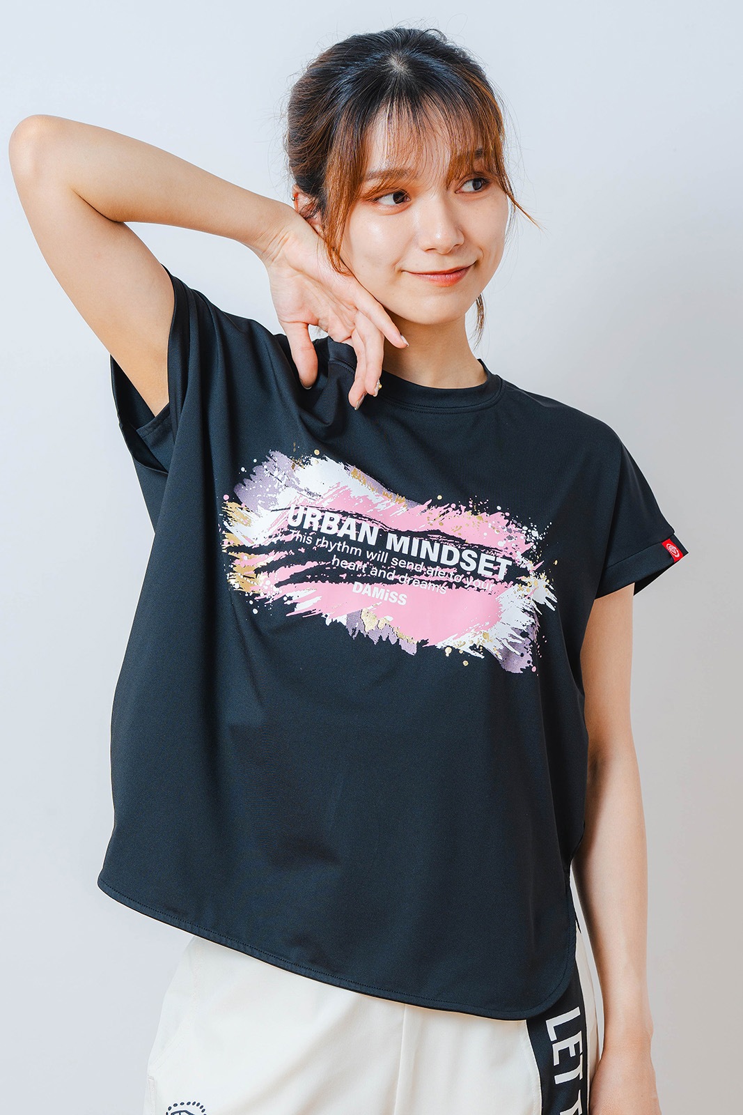 ペインティング Tシャツ ブラック 1534-1448