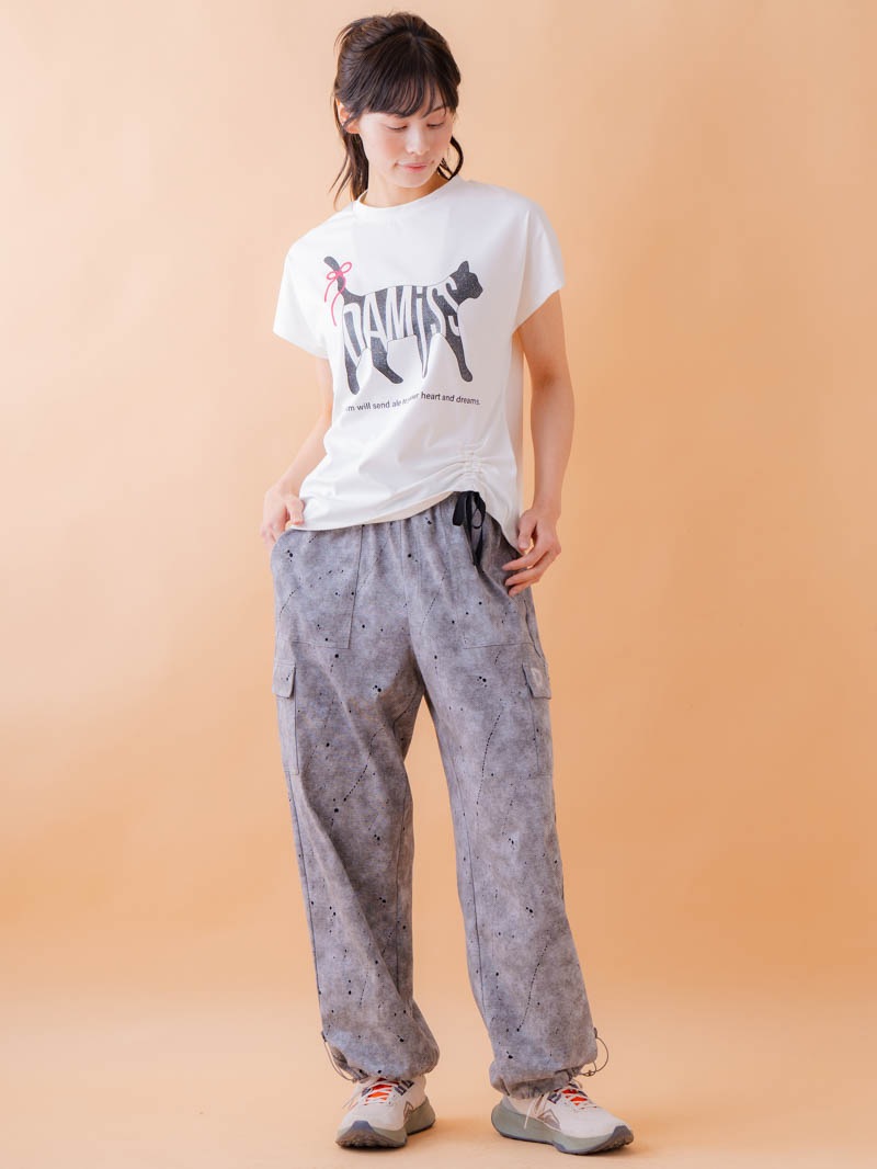 キャットテクスチャ Ｔシャツ ホワイト 1534-1619