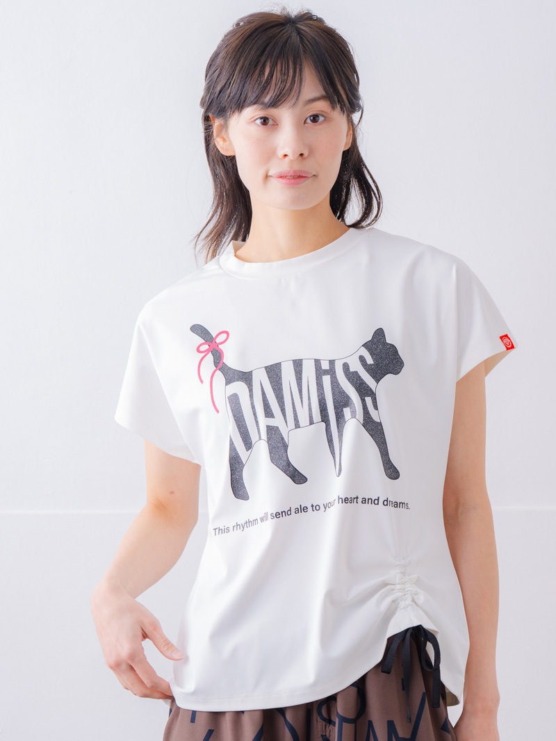 キャットテクスチャ Ｔシャツ ホワイト 1534-1619