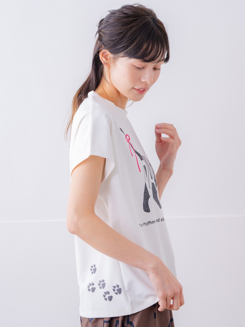 キャットテクスチャ Ｔシャツ ホワイト 1534-1619